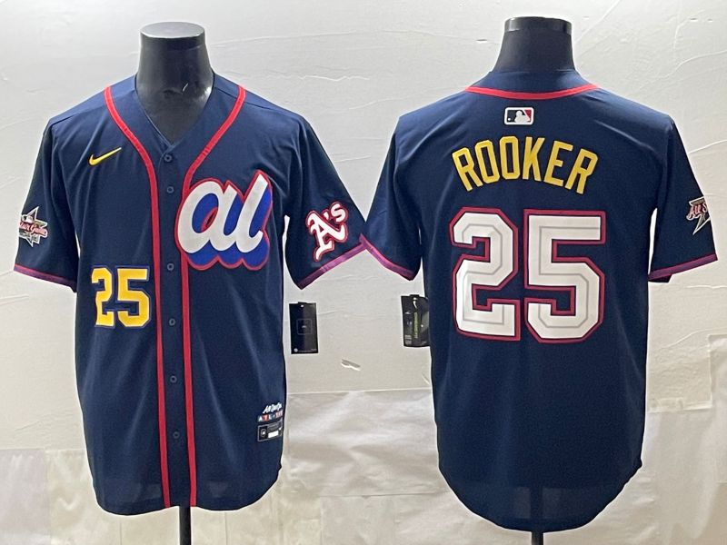 Men 2025 Oakland Athletics #25 Rooker Drak Blue All star Nike MLB Jersey style 04